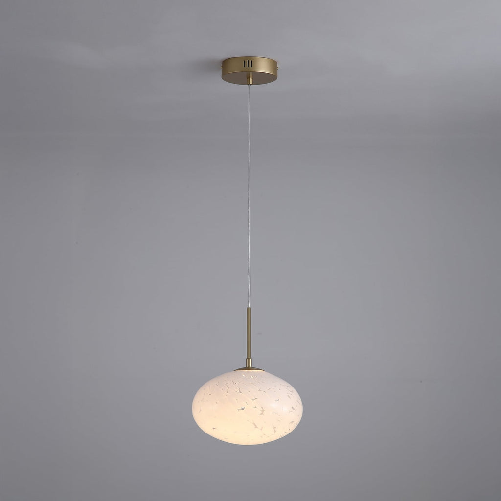 LED pendellampe Confetti glass Ø25 cm dimbar gull/hvit bakside
