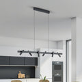 LED pendellampe Coni 6 spotter svart dimbar 120 cm forfra
