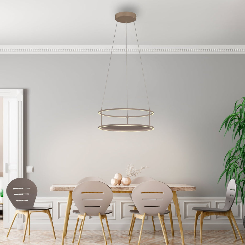 LED pendellampe Contura dimbar sandfarget bakside
