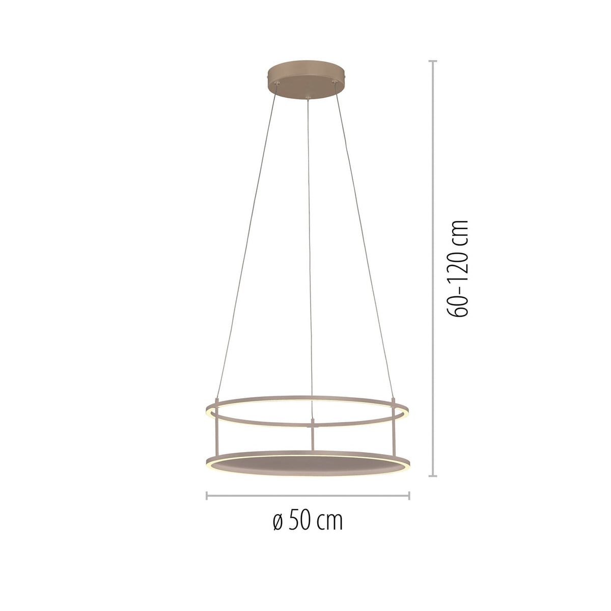 LED pendellampe Contura dimbar sandfarget detalj