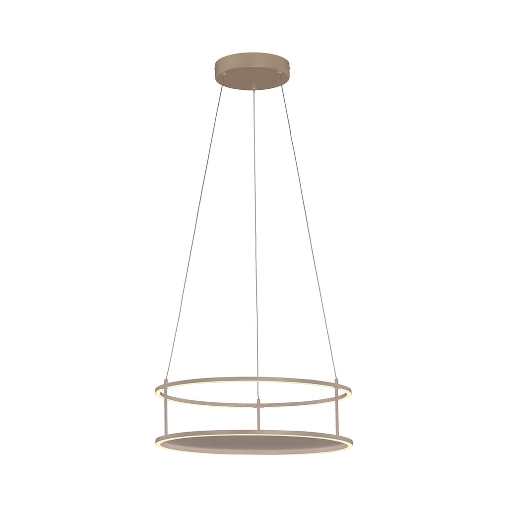 LED pendellampe Contura dimbar sandfarget montert over bord