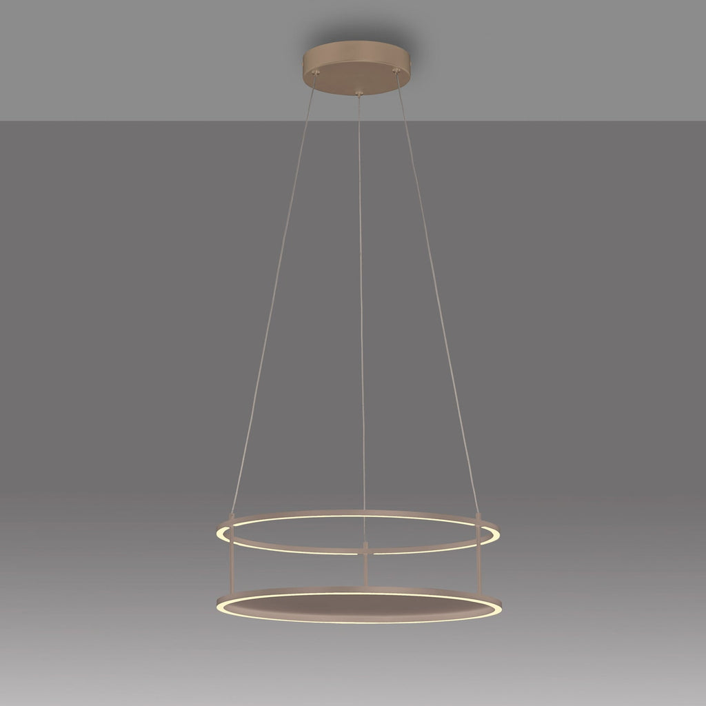LED pendellampe Contura dimbar sandfarget nærbilde av touchdimmer