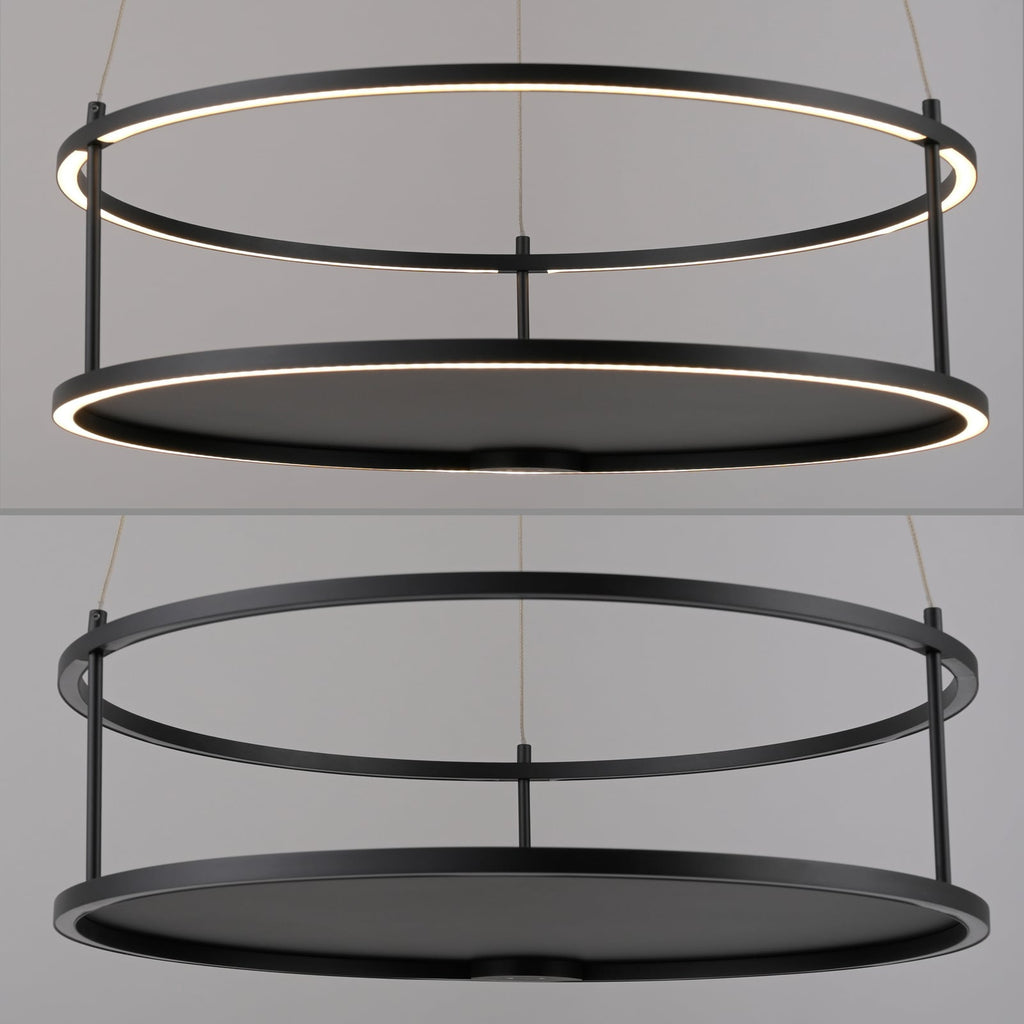 LED pendellampe Contura dimbar svart dekorert med gjenstander