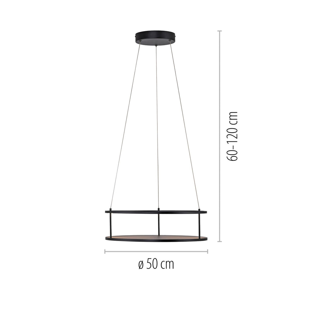 LED pendellampe Contura dimbar svart detalj av touchdimmer