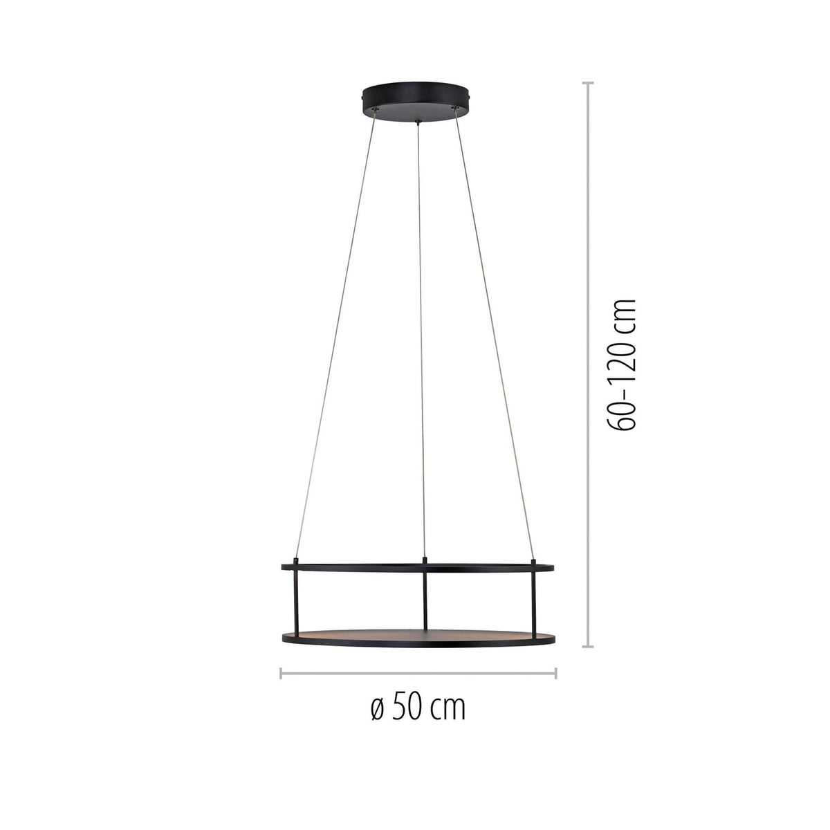 LED pendellampe Contura dimbar svart detalj av touchdimmer