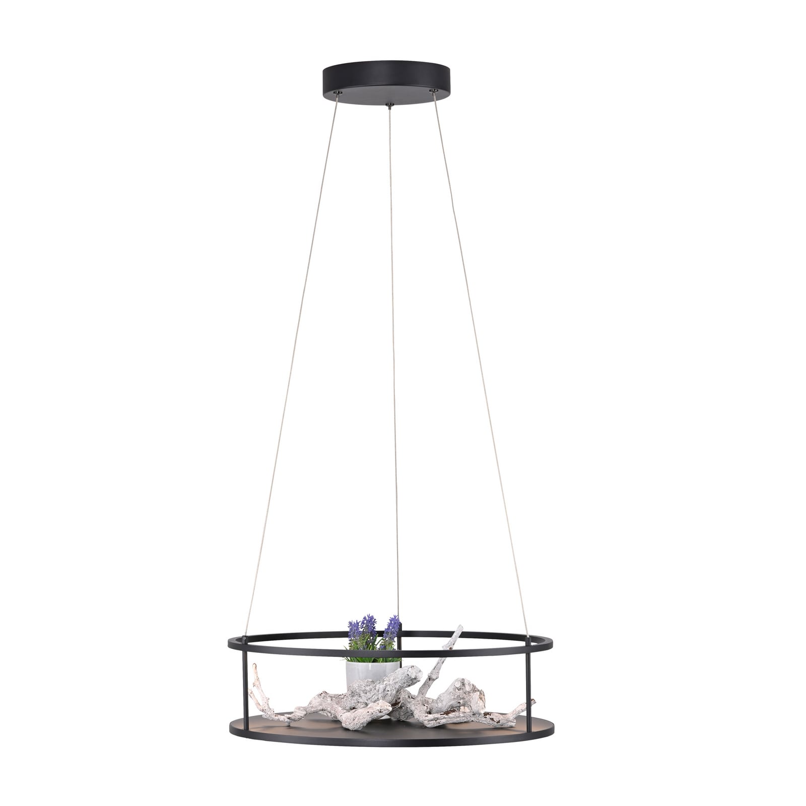LED pendellampe Contura dimbar svart montert over bord