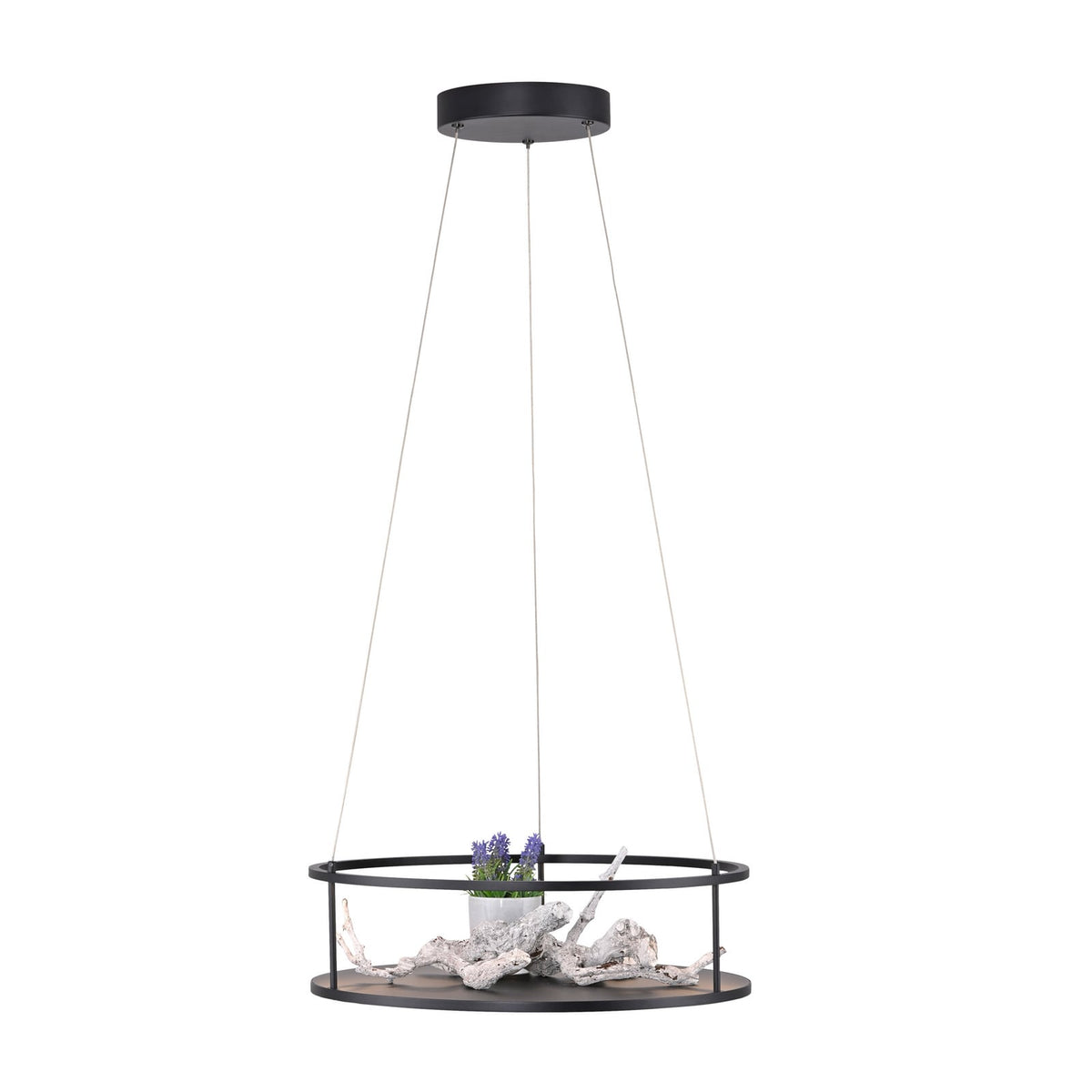 LED pendellampe Contura dimbar svart montert over bord