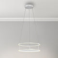 LED pendellampe Contura hvit Ø50 cm dimbar berøringsdimmer forfra