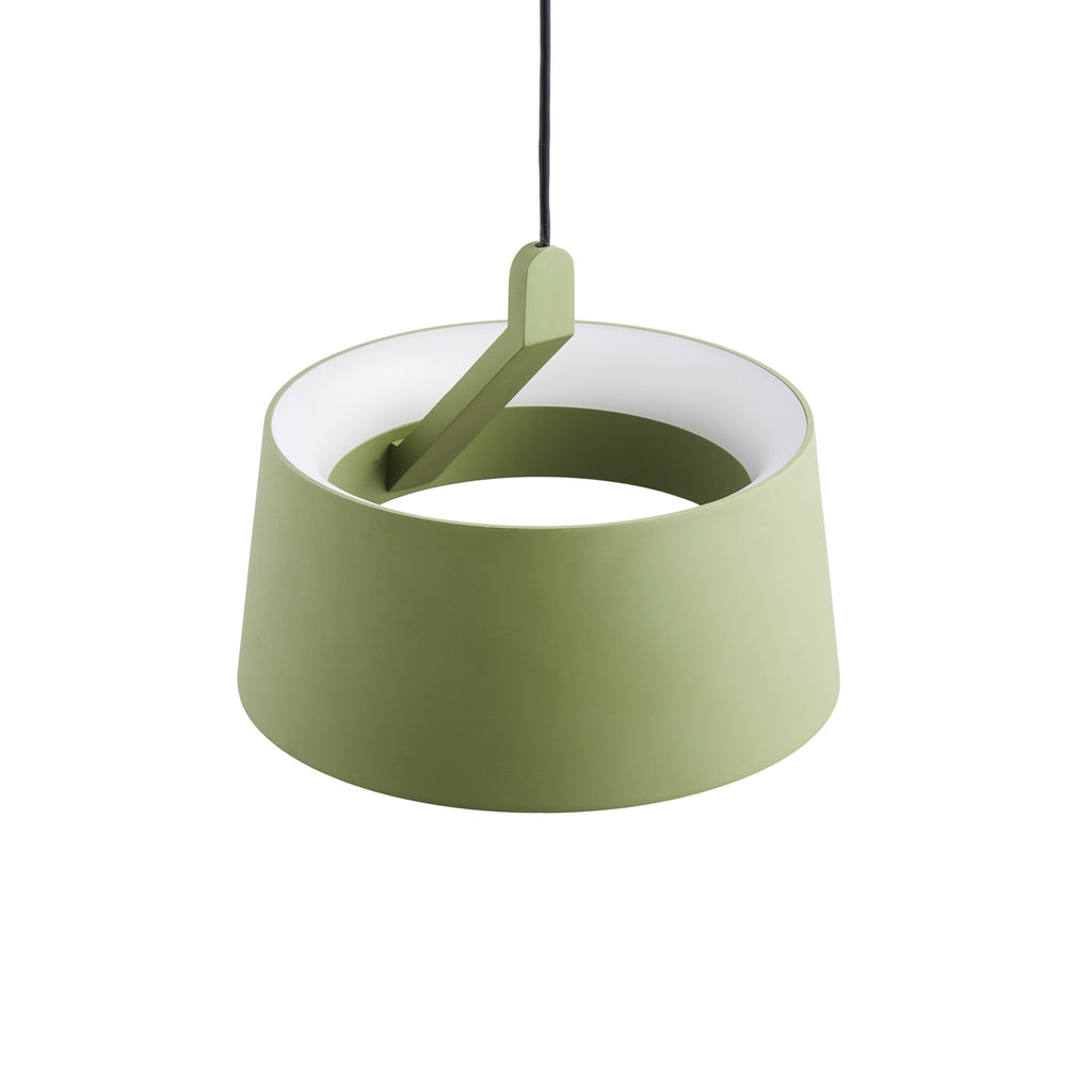 Montert LED pendellampe Cookie grønn aluminium dimbar i rom