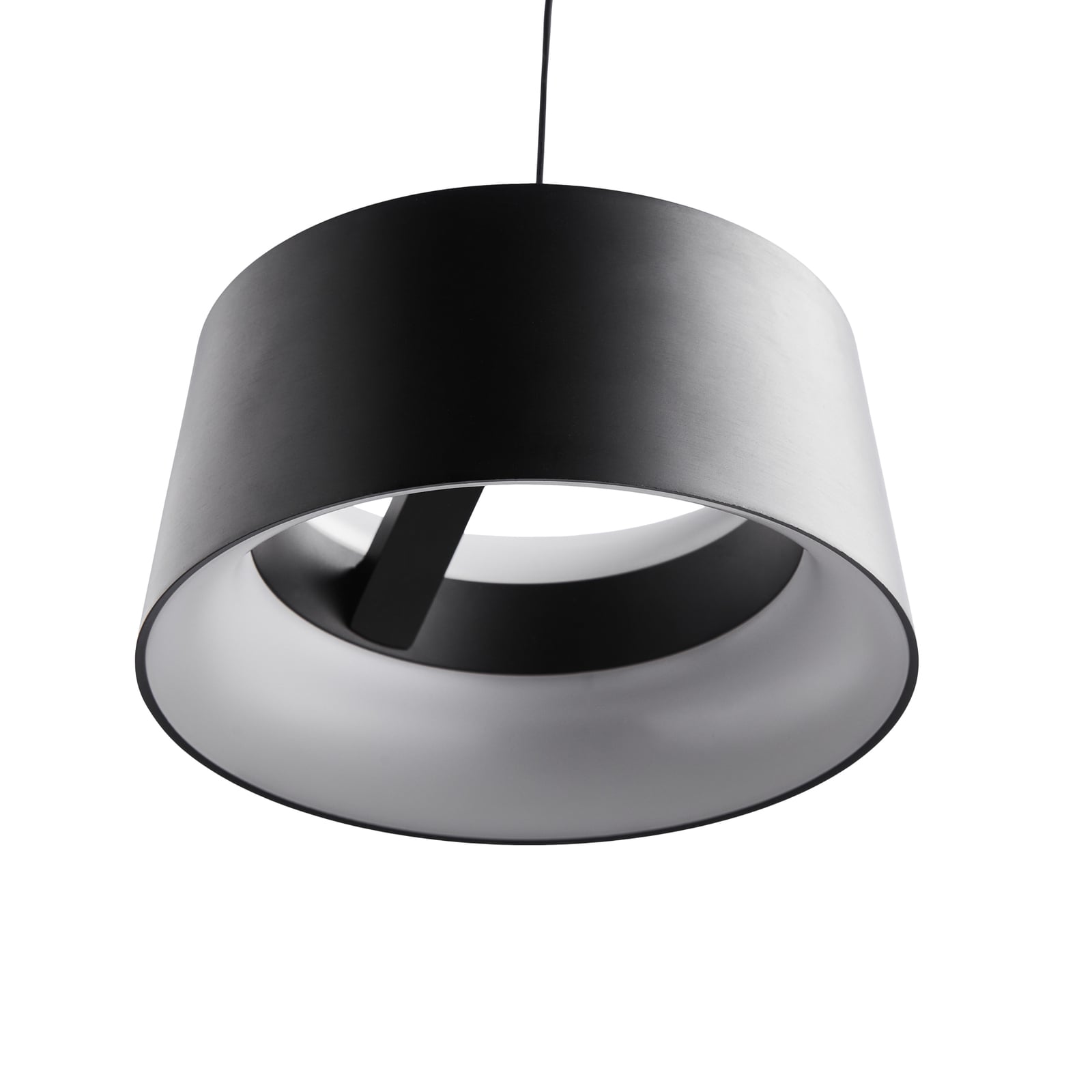 LED pendellampe Cookie svart aluminium foran