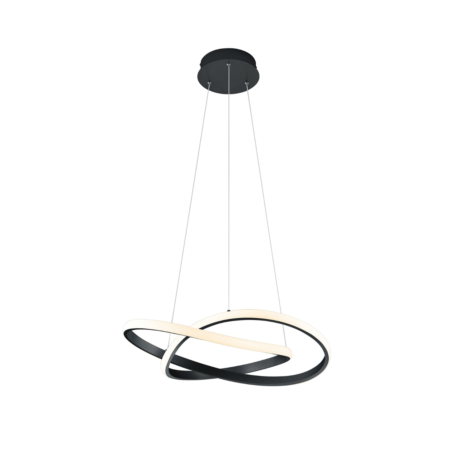 LED pendellampe Course dimbar svart matt Ø60 cm 27,5W bakside