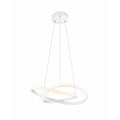 LED pendellampe Course hvit matt Ø60 cm fra forfra