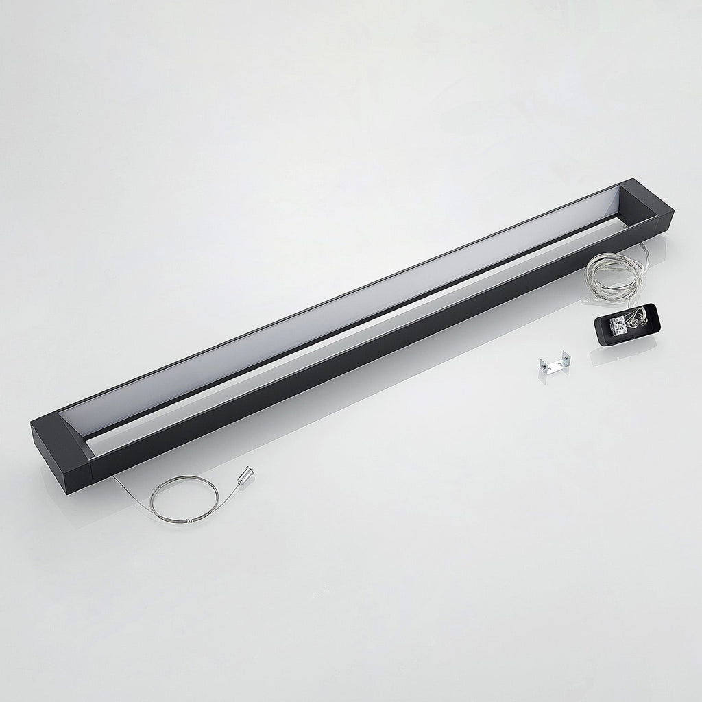 LED pendellampe Cuna svart aluminium 122 cm detalj av fester