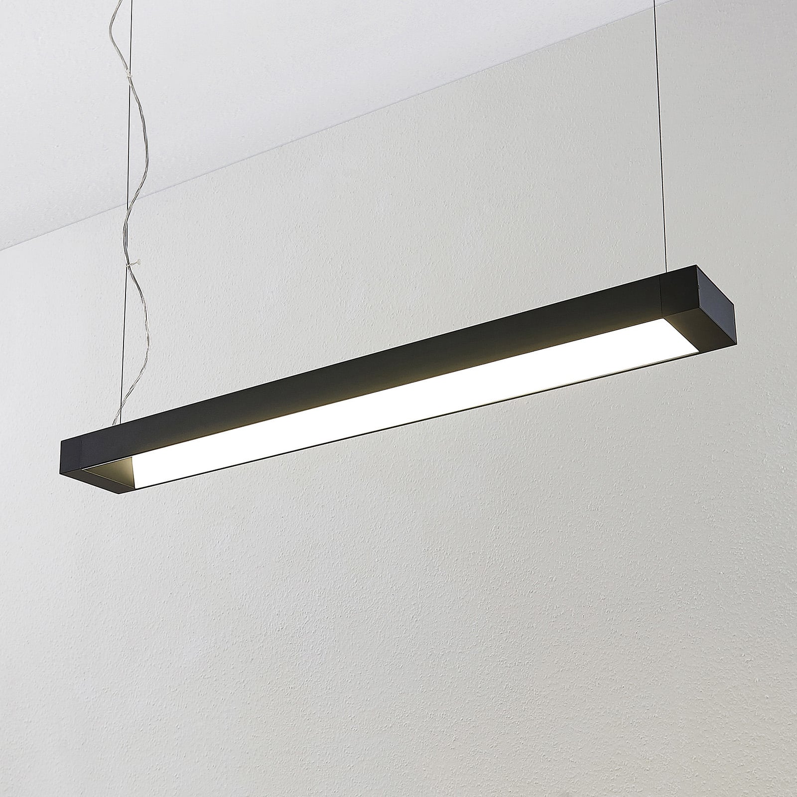 LED pendellampe Cuna svart aluminium 92 cm bakside