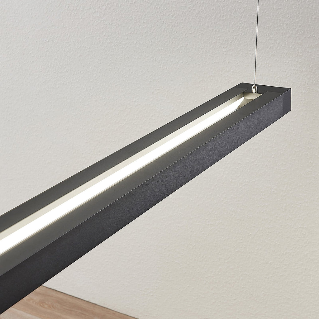 LED pendellampe Cuna svart aluminium 92 cm oppheng