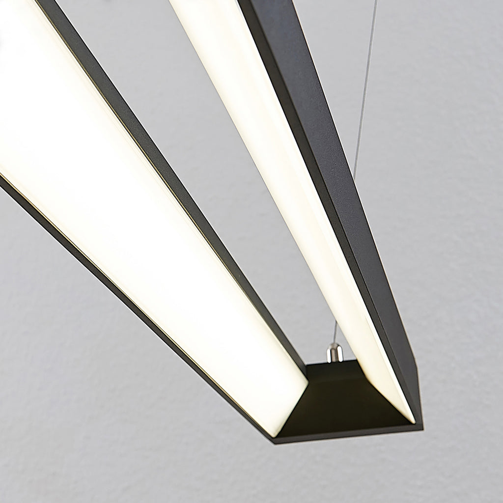 LED pendellampe Cuna svart aluminium 92 cm lysbilde