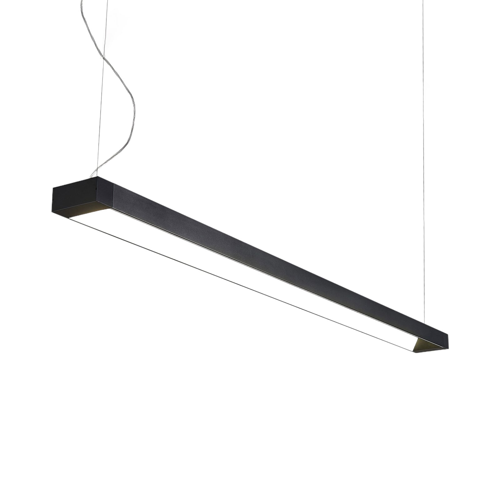 LED pendellampe Cuna svart aluminium bakside