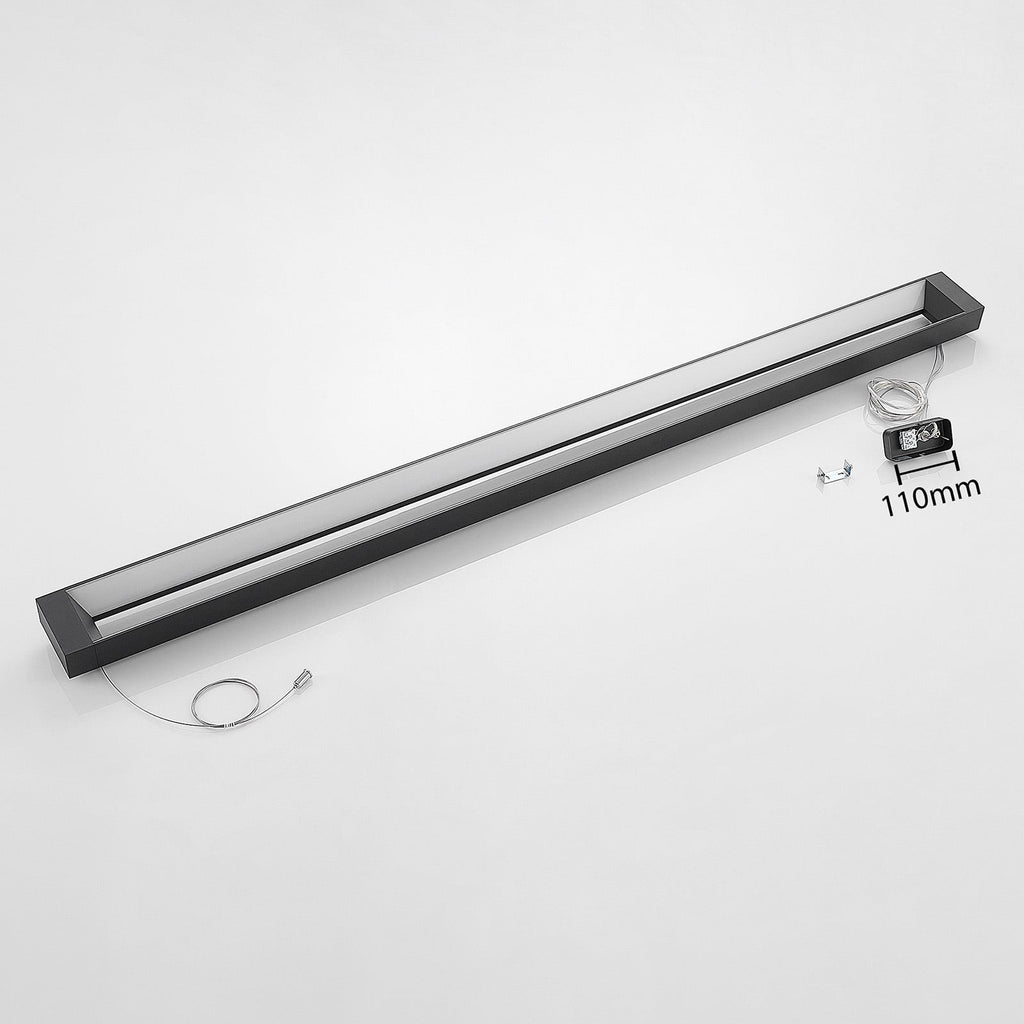 LED pendellampe Cuna svart aluminium helhet
