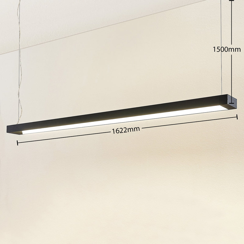 LED pendellampe Cuna svart aluminium montert