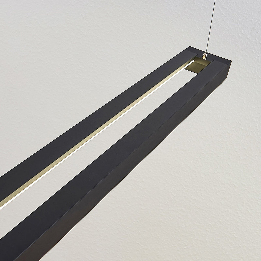 LED pendellampe Cuna svart aluminium oppheng