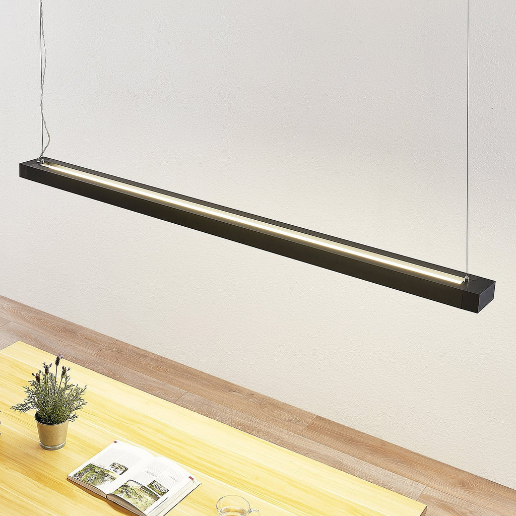 LED pendellampe Cuna svart aluminium side