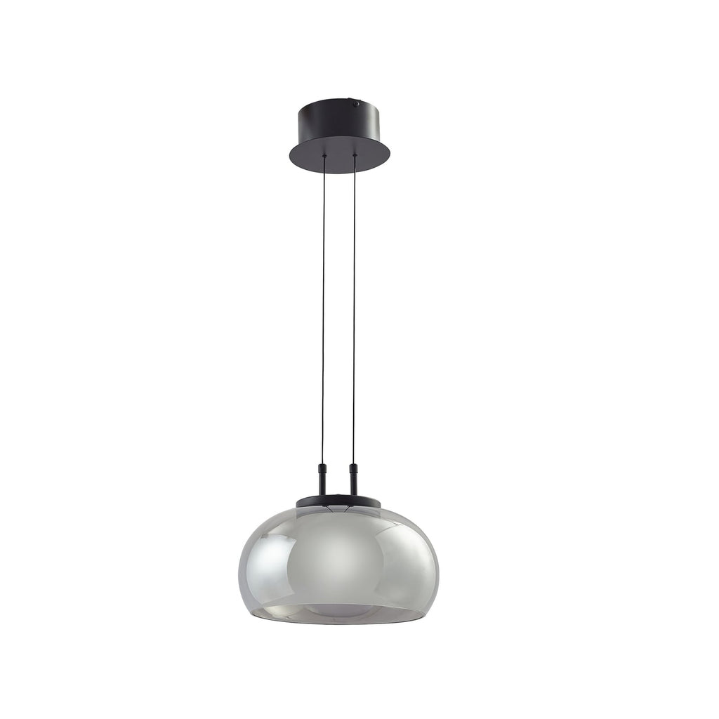 LED pendellampe Dain røykgrå glass Ø28 cm varmhvit nærbilde