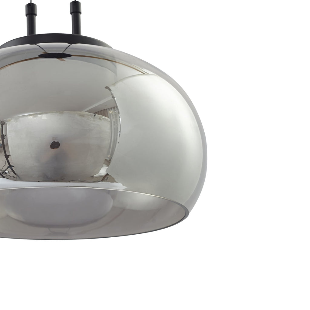 LED pendellampe Dain røykgrå glass Ø28 cm varmhvit oppheng