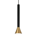 LED pendellampe Danka sylindrisk gull satinert front