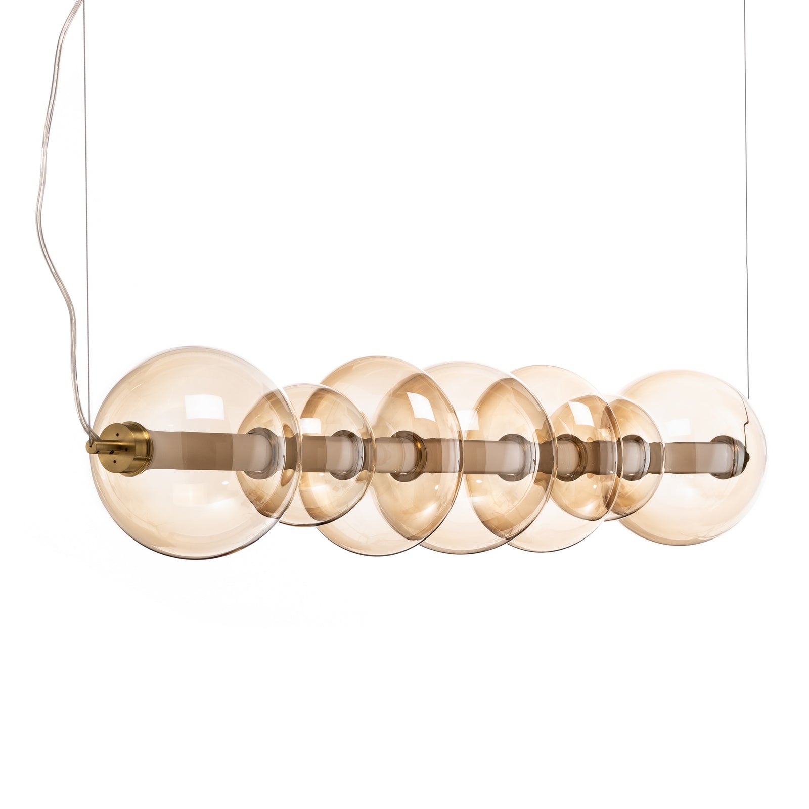 LED pendellampe Daphne glass amber-transparent nærbilde