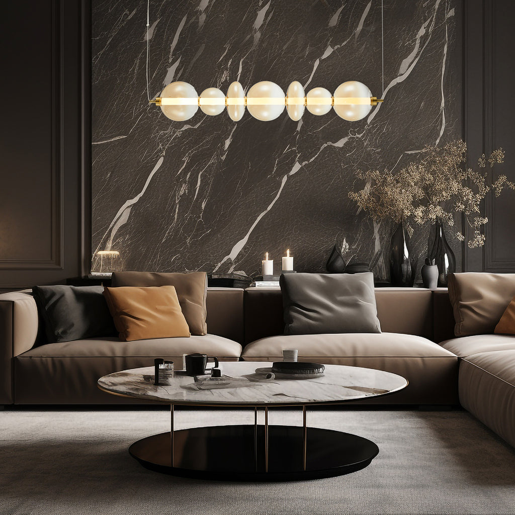 LED pendellampe Daphne glass amber-transparent detalj
