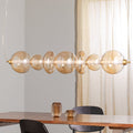 LED pendellampe Daphne glass amber-transparent forfra
