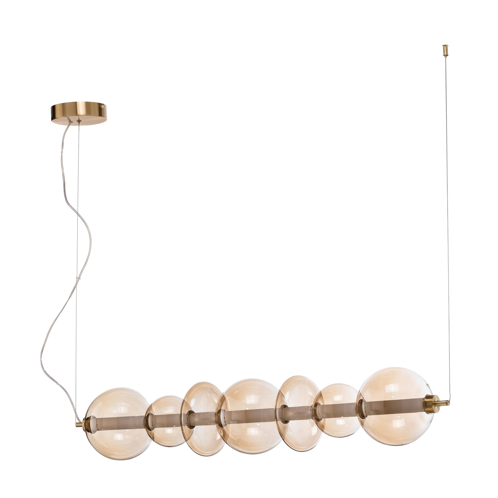 LED pendellampe Daphne glass amber-transparent montert