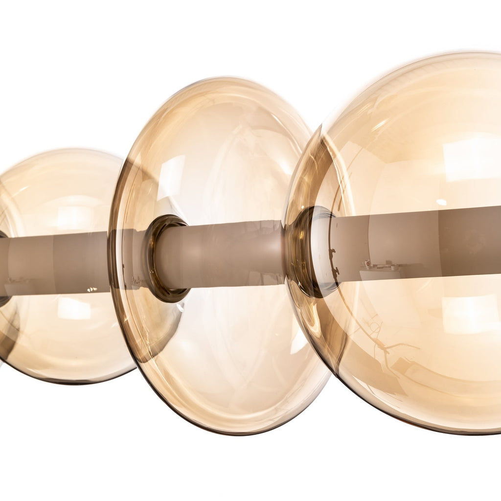 LED pendellampe Daphne glass amber-transparent side