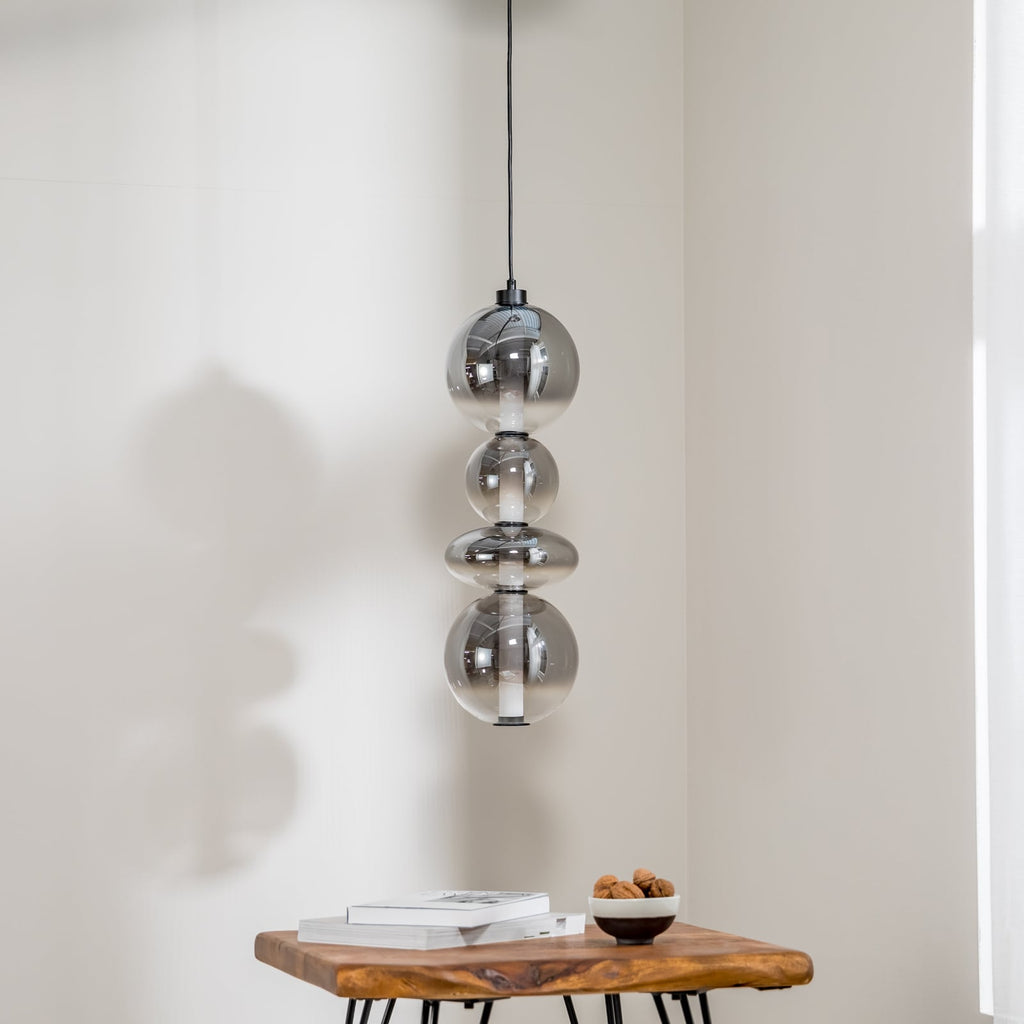 LED pendellampe Daphne glass røykgrå detalj