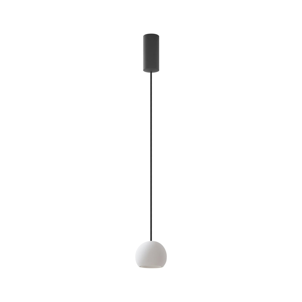 LED pendellampe Darkorin rund gips hvit Ø12 cm 5W detalj