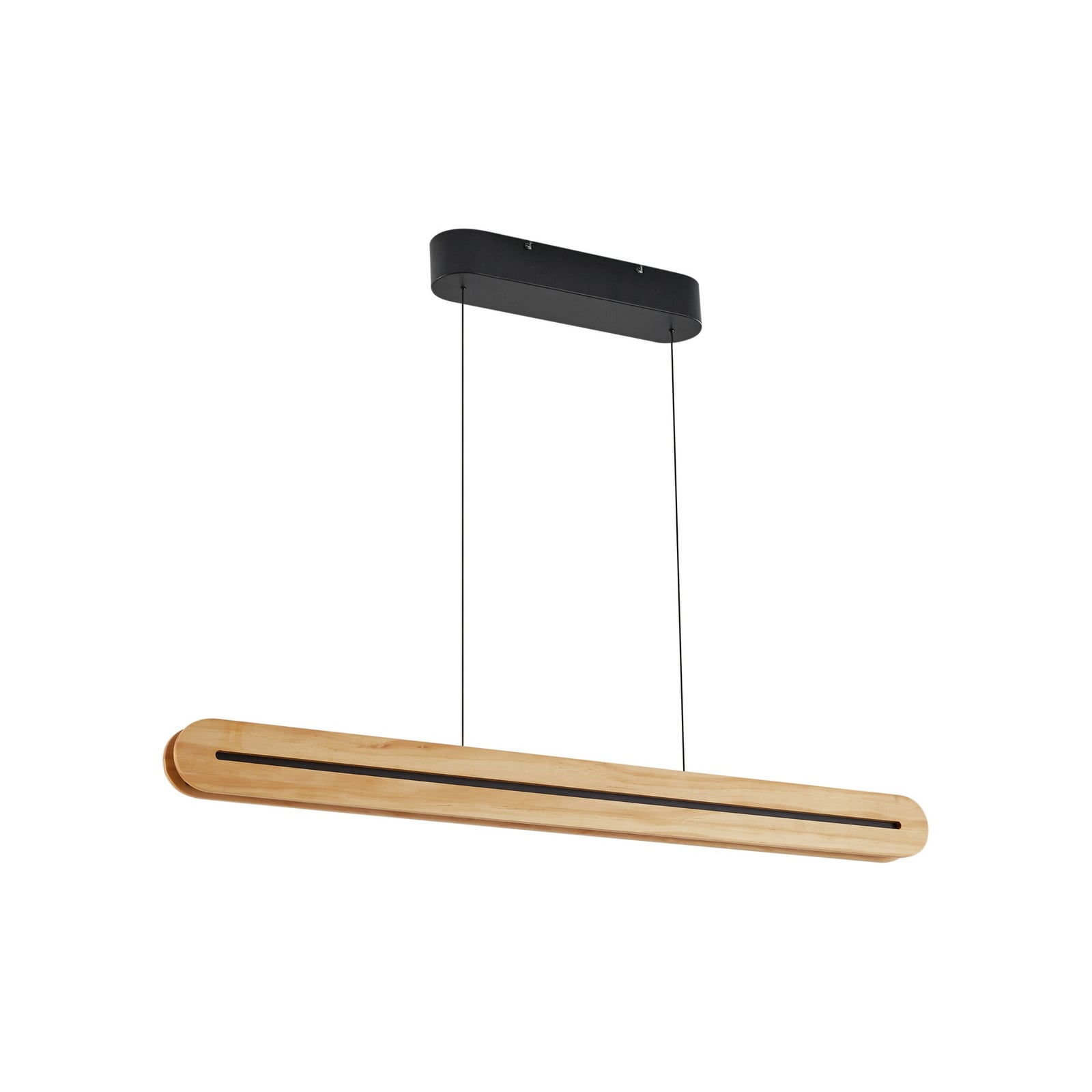 LED pendellampe Darnor tre/svart CCT dimbar 100 cm detalj av materiale
