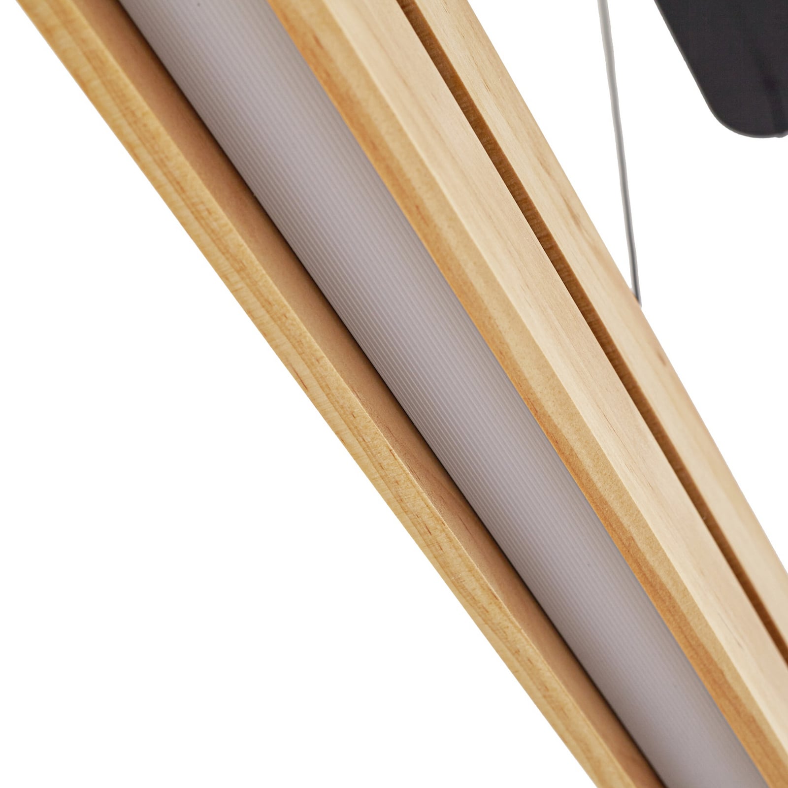 LED pendellampe Darnor tre/svart CCT dimbar 100 cm detalj av bryter