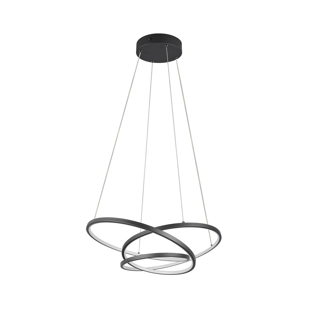 LED pendellampe Darvin metall 64 cm CCT dimbar svart matt forfra