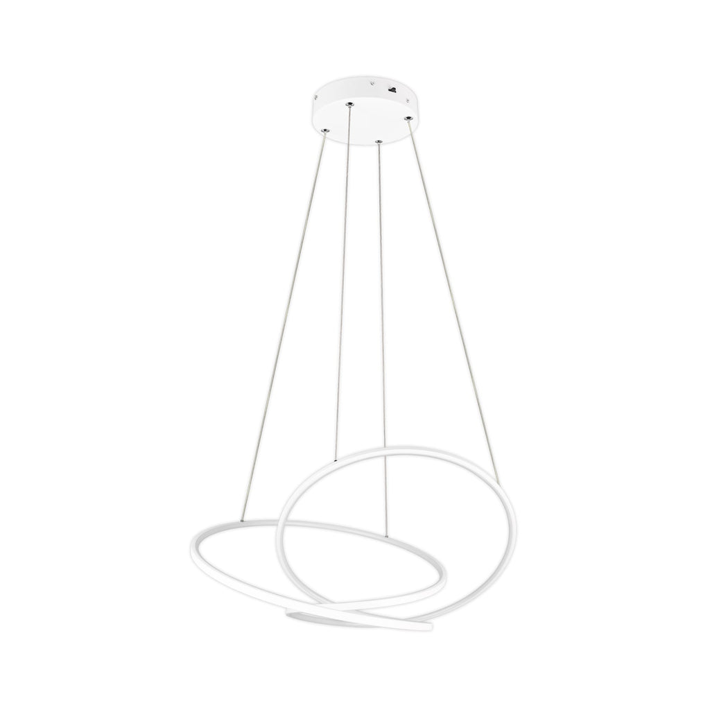 LED pendellampe Darvin matt hvit metall CCT dimbar forfra