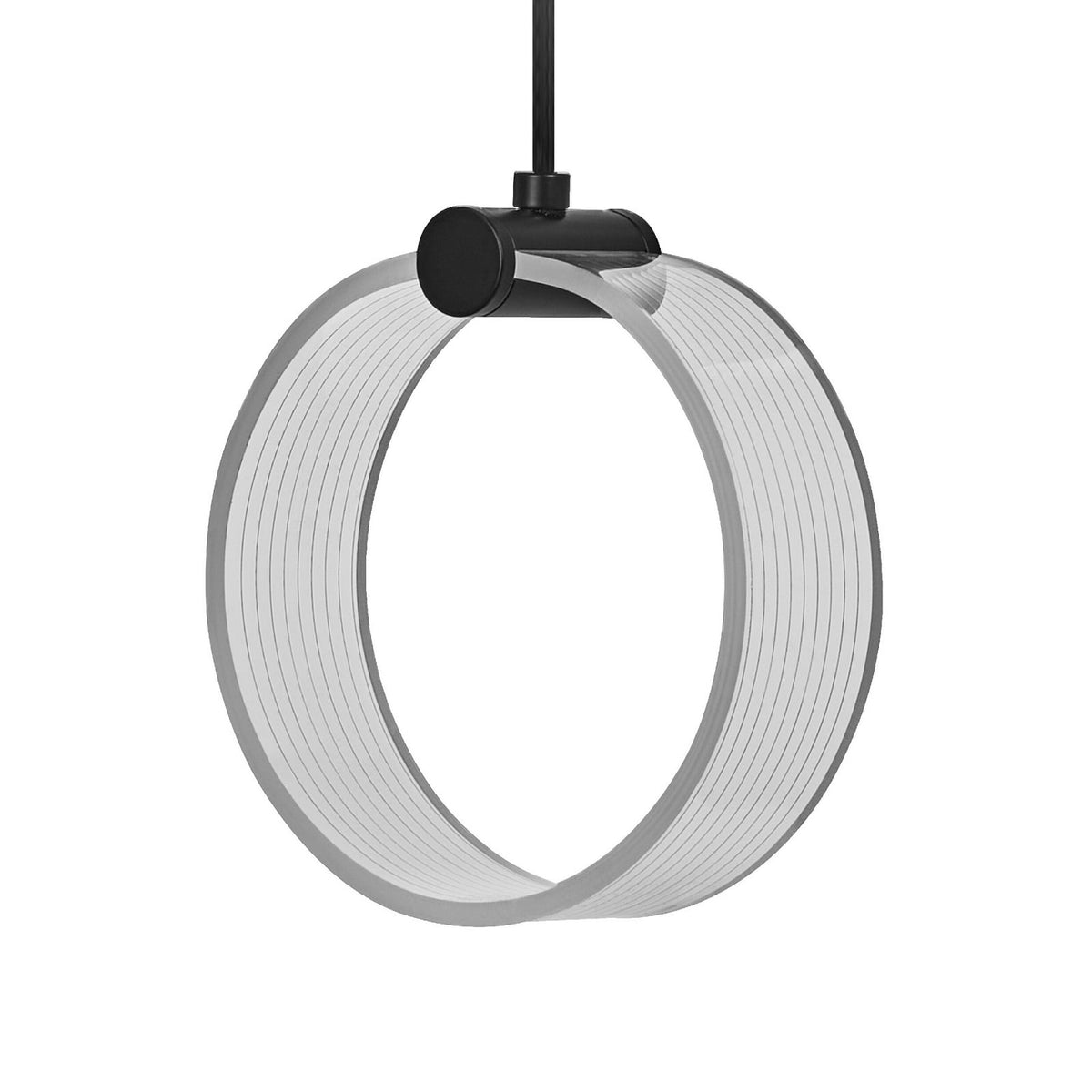Montert LED pendellampe Decor Circle CCT svart Ø16 cm 8W OSRAM i rom
