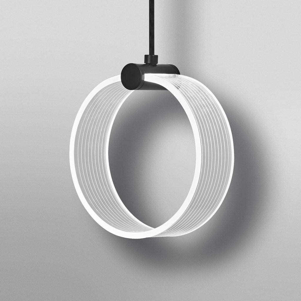 Nærbilde av LED pendellampe Decor Circle CCT svart Ø16 cm 8W OSRAM