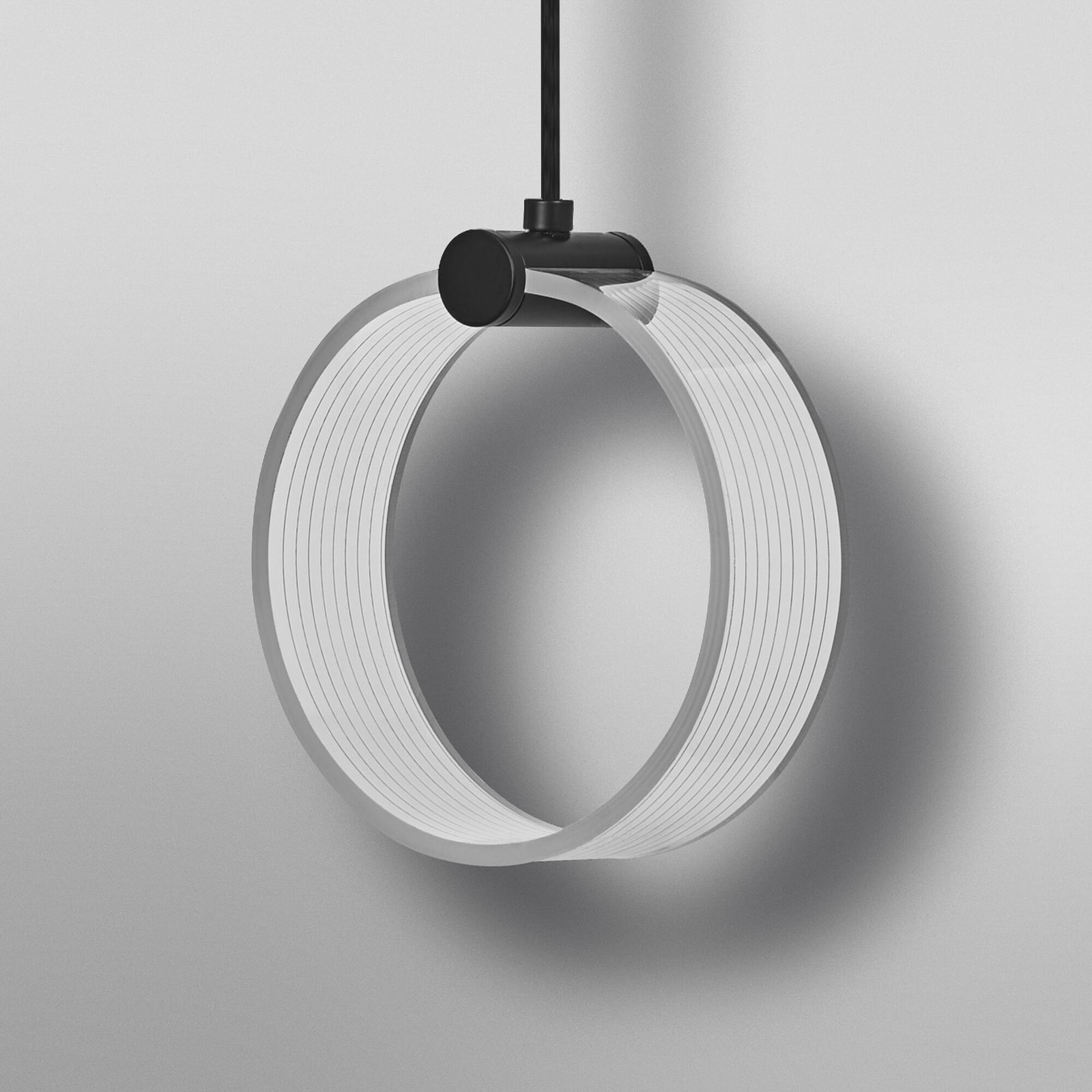 LED pendellampe Decor Circle CCT svart Ø16 cm 8W OSRAM med kabel