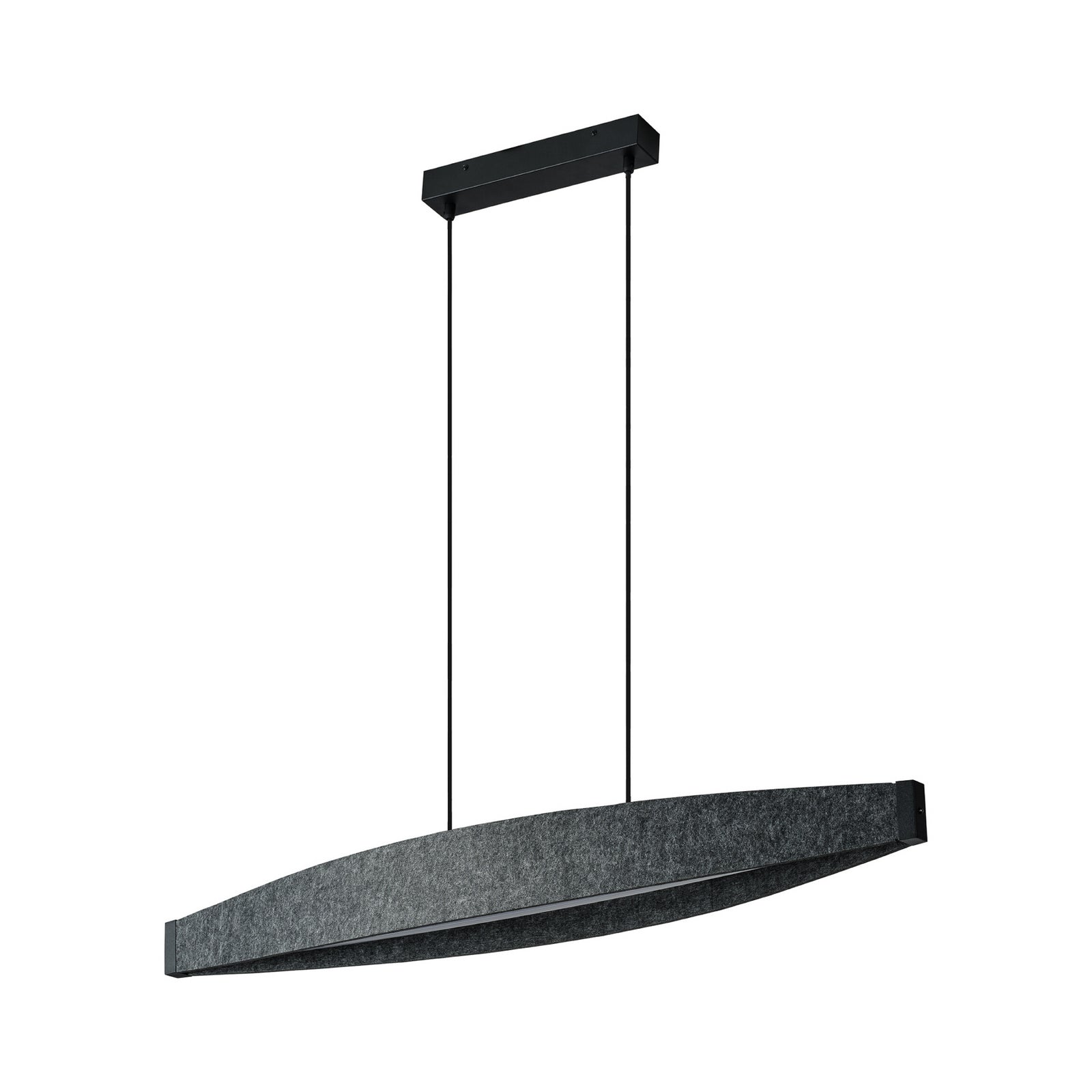 Nærbilde av LED pendellampe Decor Flat Felt filt mørkegrå skjerm