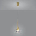 LED pendellampe Deep matt gull aluminium og glass front