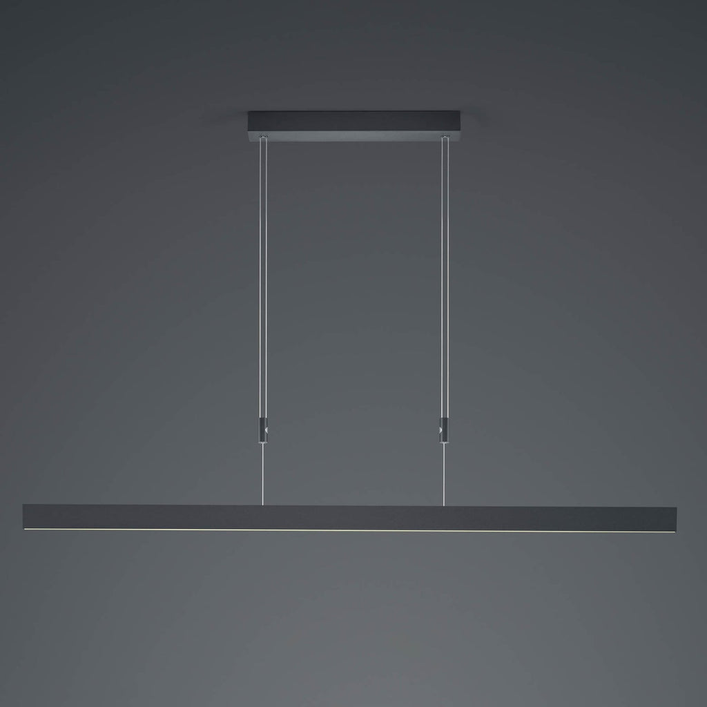 LED pendellampe Delta dimbar svart 130 cm 37W varmhvit forfra