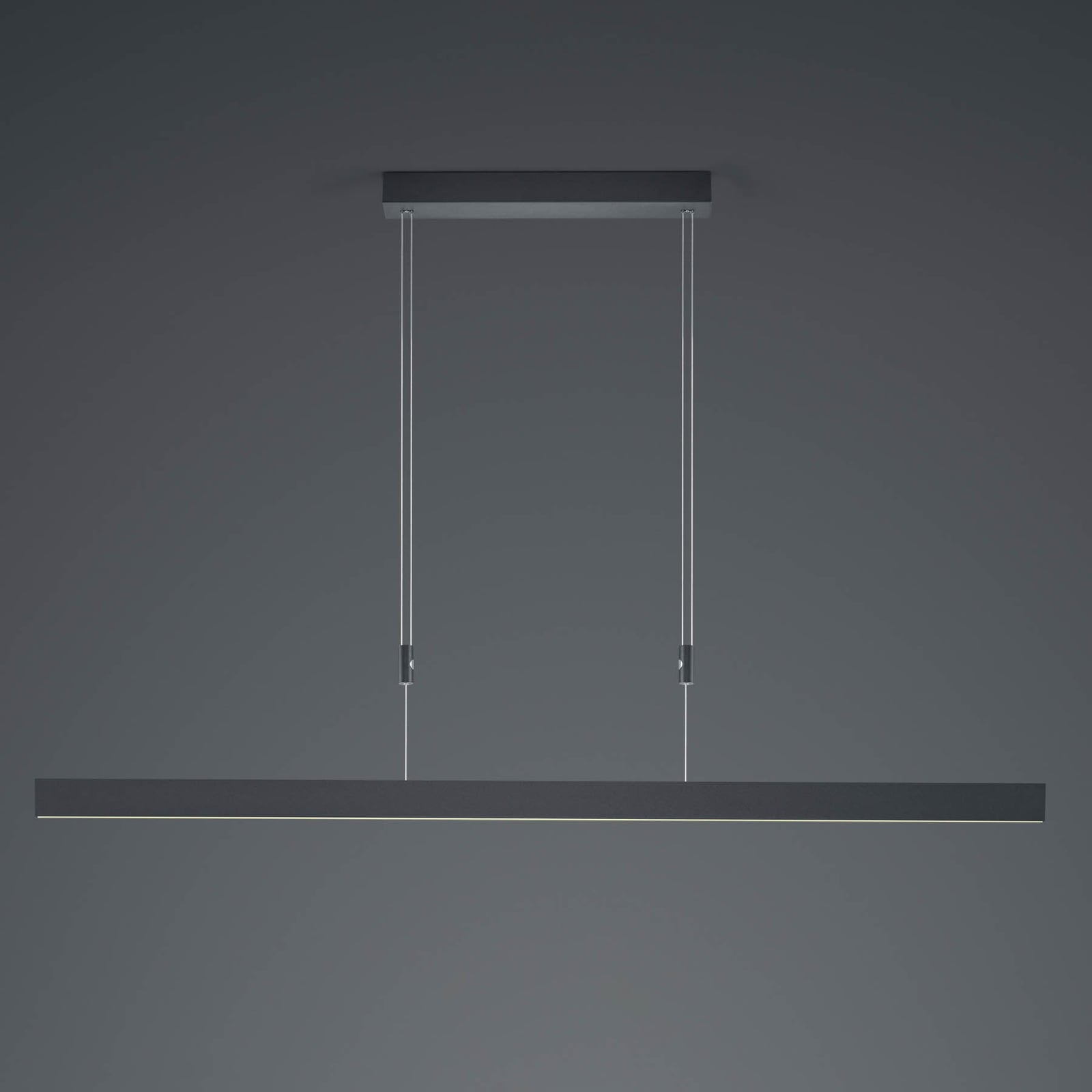 LED pendellampe Delta dimbar svart 130 cm 37W varmhvit forfra