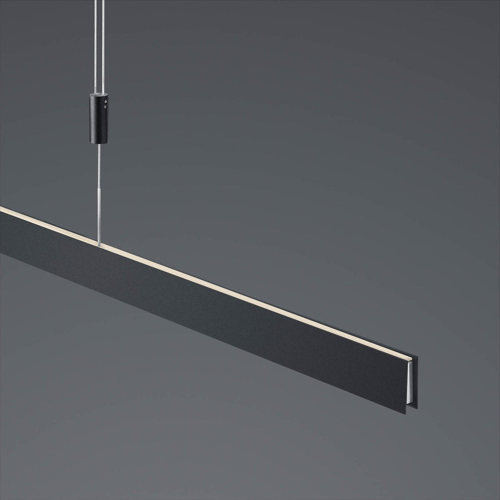 LED pendellampe Delta dimbar svart 130 cm 37W varmhvit montert
