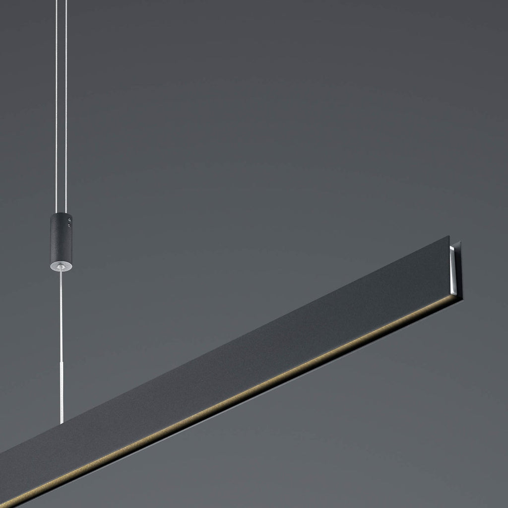 LED pendellampe Delta dimbar svart 130 cm 37W varmhvit nærbilde