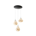 LED pendellampe Deva 3-lys glass amber forfra