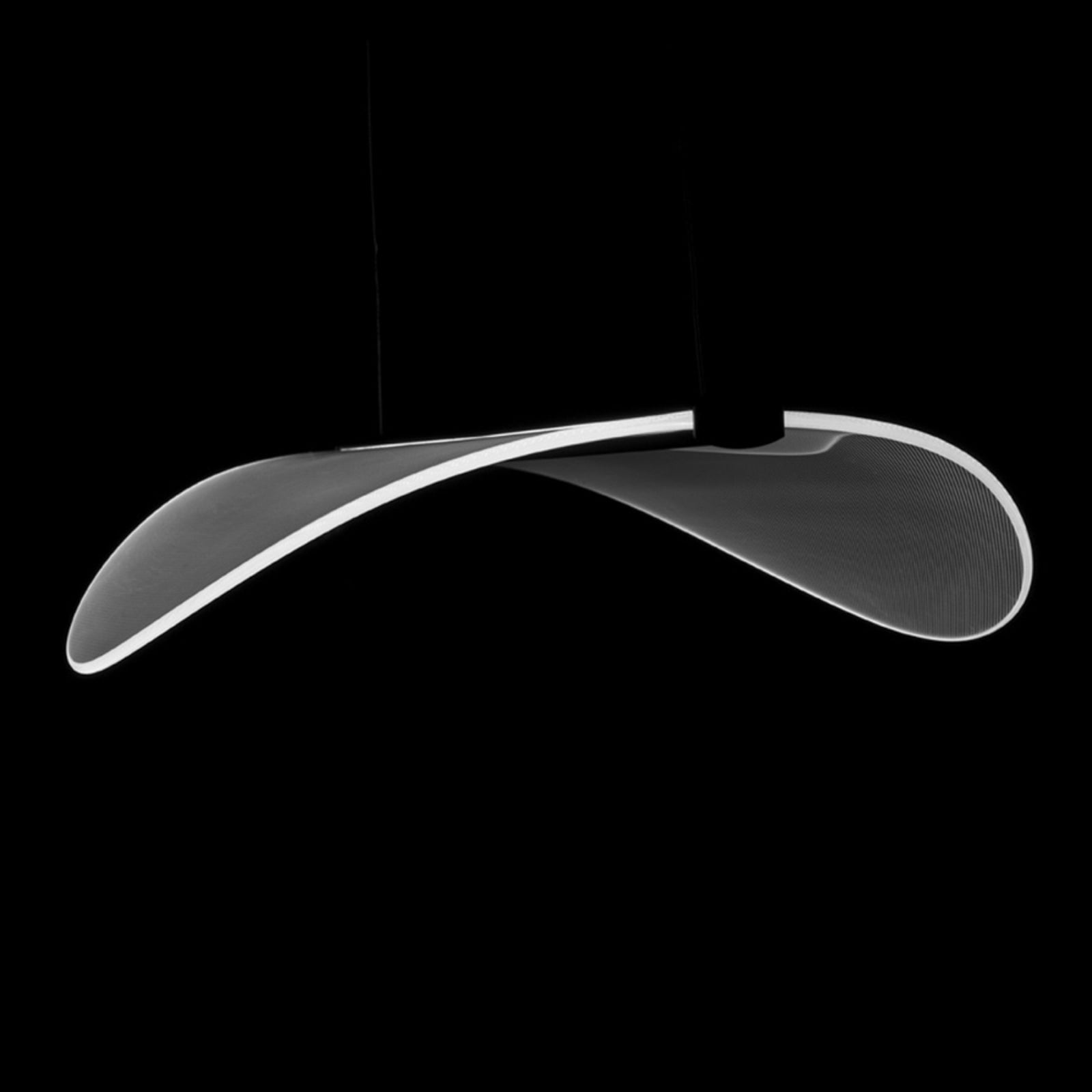 LED pendellampe Diphy dimbar hvit akryl 76 cm 3000K bakside
